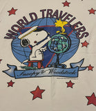 Vintage Snoopy Woodstock Shirt Peanuts World Traveler