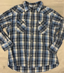 Vintage High Noon Blue Western Flannel Button Up
