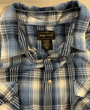 Vintage High Noon Blue Western Flannel Button Up
